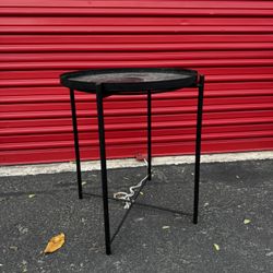 Contemporary Black Finished Metal Plant Stand. 
