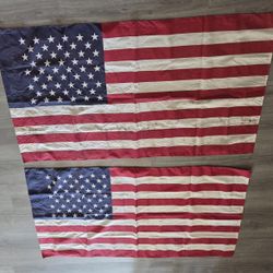  2 Cloth United States American Flags 31inch X 55inch