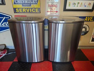 2 Costco Stainless Steel Garbage Cans