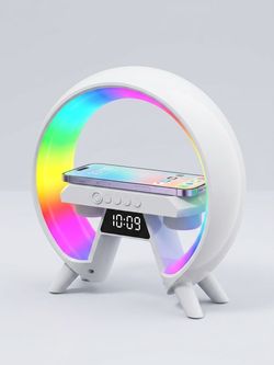 RGB Alarm Clock Wireless Charger with Speaker