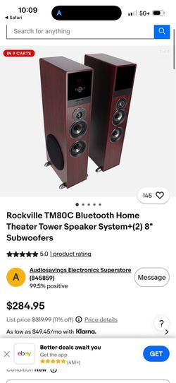Rockview TM80 tower speakers