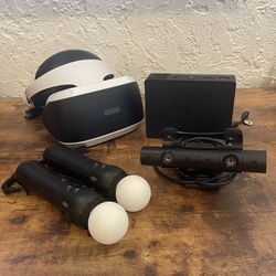 PS4 VR Headset + Camera + Move Controllers