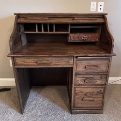 Oak Roll Top Desk