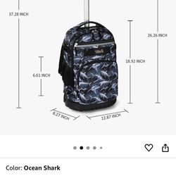 Tilami Rolling Backpack  Luggage School Travel  Wheeled