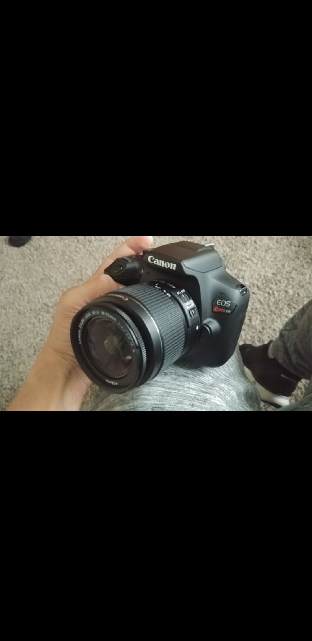 Canon T6 2 lenses, battery and charger, used just a few times neck strap