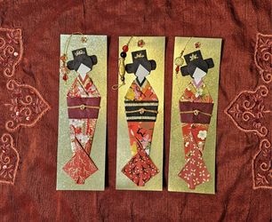 Handmade Geisha Bookmarks