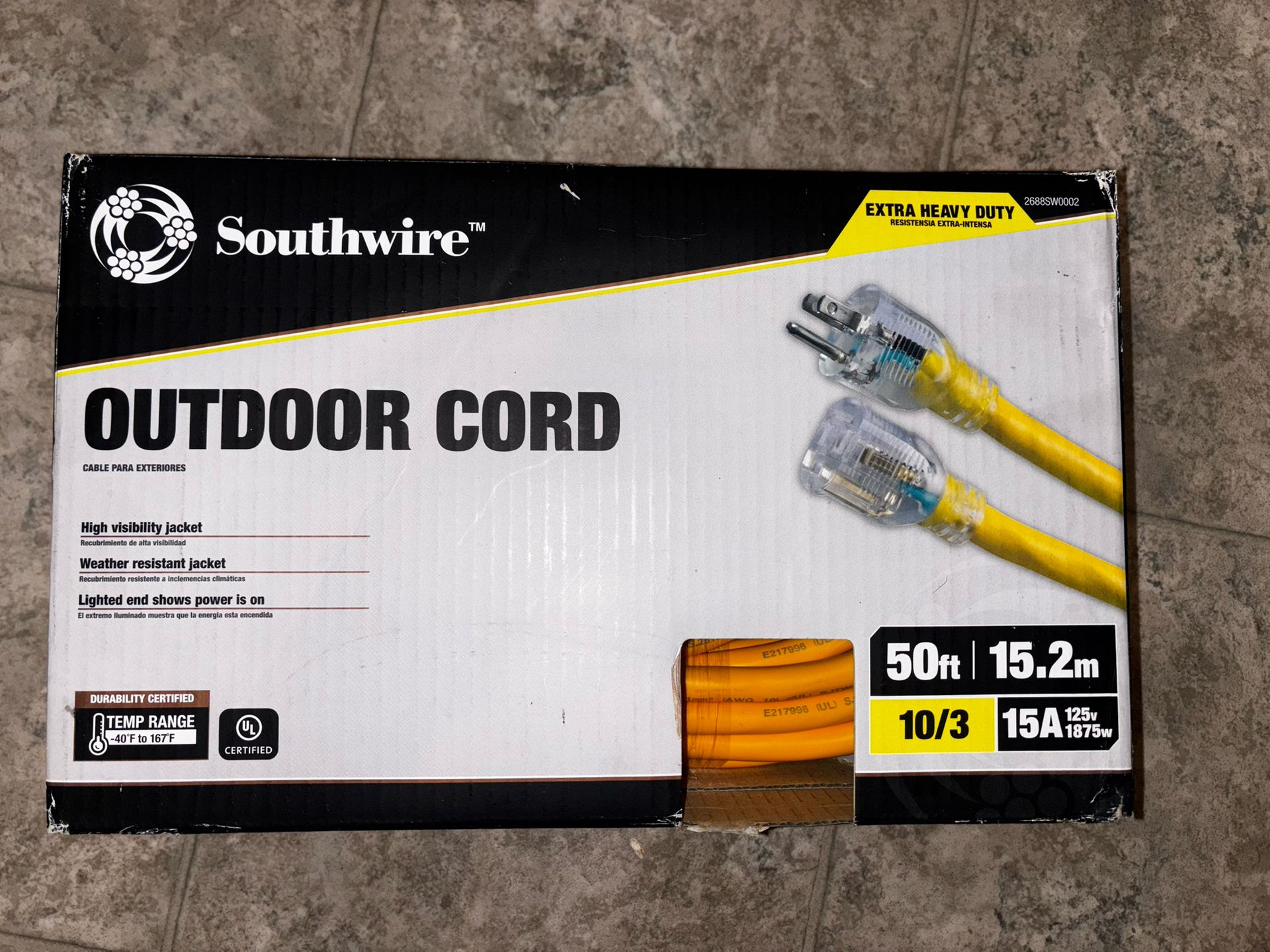 Brand New Outdoor/Indoor Extra Duty Power Cord