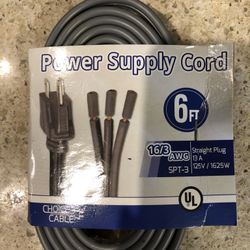 Dishwasher Universal Power Supply 6ft  