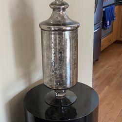 Antique Distressed mercury Glass Jar