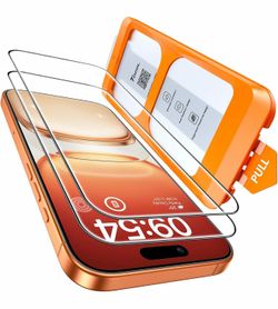 3 x TOCOL for iPhone 17 Pro Max Screen Protector/iPhone 16 Pro Max Screen Protector 6.9-Inch Instant Installation Tempered Glass HD Clear Full Coverag