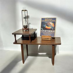 Vintage mid century modern mcm two tier step side table end table