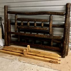 King bedroom Set Log cabin furniture