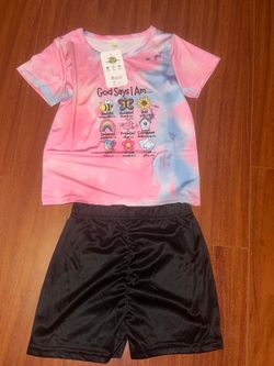 2 years old girl Tie-Dye Graphic Tee and Shorts Set