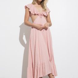 Pink Cut Out Summer Dress 