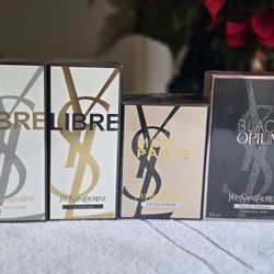 Set 4 Perfumes YSL Sellados – Libre, Black Opium, Mon Paris