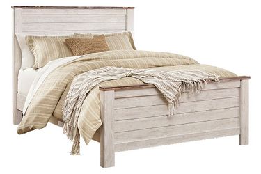 Beautiful three piece bed! Mattress and box spring also available