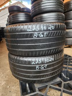 275 40R 20 BRIDGESTONE ALENZA RUN FLAT TIRE 2754020 USED TIRES (PAIR) MOUNT BALANCE INCLUDED