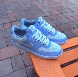 Nike Court Vision Low Womens Shoe Size 9.5 White/Light Blue Sneakers IM1652-100