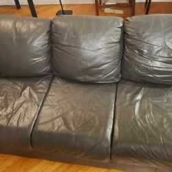 Plummers Scandinavian Design Leather Sofa Couch