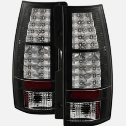 For Chevy Tahoe 07-14 Spyder Driver & Passenger Side Black LED Tail Lights