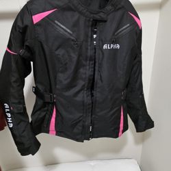 Alpha Cycle Gear All Season Women’s Motorcycle Jacket Size L With Removable Liner