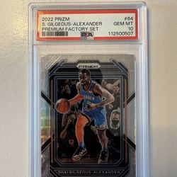 2022 PRIZM SHAI GILGEOUS-ALEXANDER PSA 10