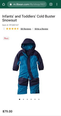 LL bean snowsuit size 2T