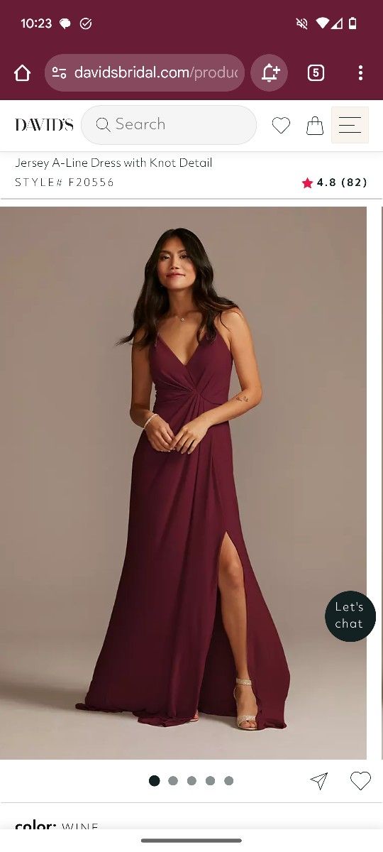Size 16 Wine Bridesmaids Dress