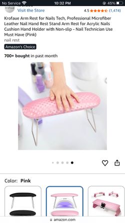 Arm rest for nail techs