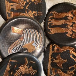 Vintage Egyptian Wall Hangings Copper!