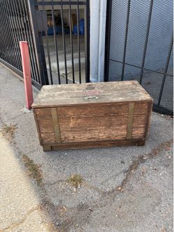 Wooden weathered, rustic chest