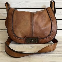 Fossil Brown Leather Shoulder Bag