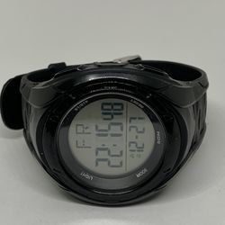 Men Digital Quartz Watch Black Tone 48mm Case Used Condition 50MWR Running — Shipping Only—