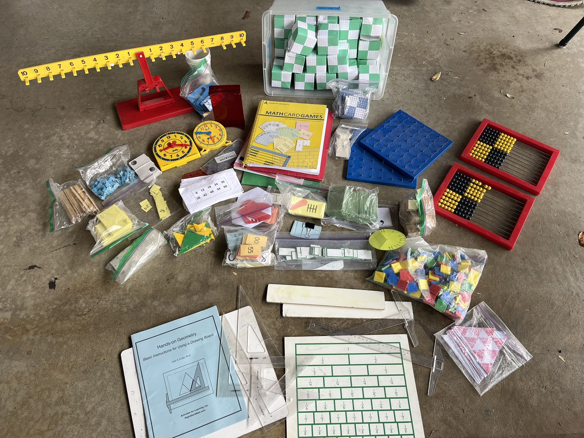 Right Start Mathematics Manipulatives Lot