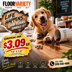 1/2" X 7.5" European Oak $3.09 s/f
