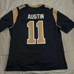 This is a Los Angeles Rams jersey featuring the number 11. The player most commonly associated with this jersey number for the Rams is Tavon Austin, a