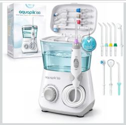 Water Flosser Countertop Oral Irrigator 600ml 10 Pressure Settings 8 Tips for Braces