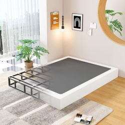  9 Inch Queen Box Spring Bed Base, 3000 LBS Heavy Duty Metal Mattress Foundation with Fabric Cover, Easy Assembly