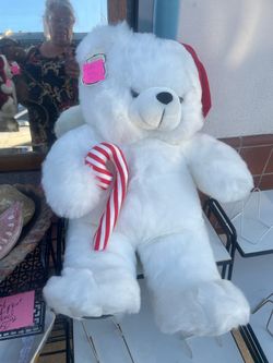 Huge White Christmas Teddy Bear New 