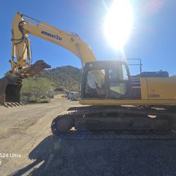2014 komatsu 360 excavator 78k lb w thumb
