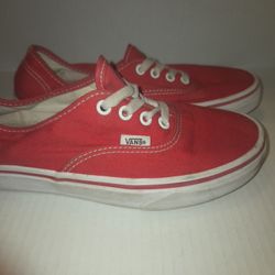 Vans Off the Wall Red Low Top Skate Sneakers Red Mens Womens unisex 