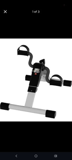 Folding Exercise Bike Pedal Exerciser Portable Desk Bike with LCD Display

