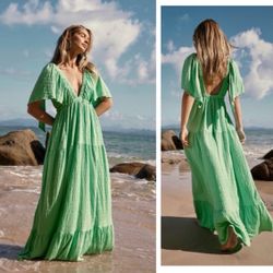 Free People Turquoise Maxi Dress - NWT