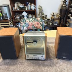 Sony CMT-EX1 Compact Stereo System Speakers CD Player Cords