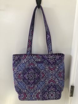 Vera Bradley Lilac Tapestry Pattern Quilted Tote Bag