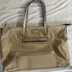 XL Madden Girl Beige Nylon Cary on Travel Tote Bag (new condition)