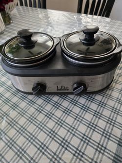 Elite Cuisine Dual Croc Pot
