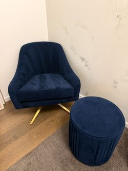 West Elm Swivel Chair & Ottoman