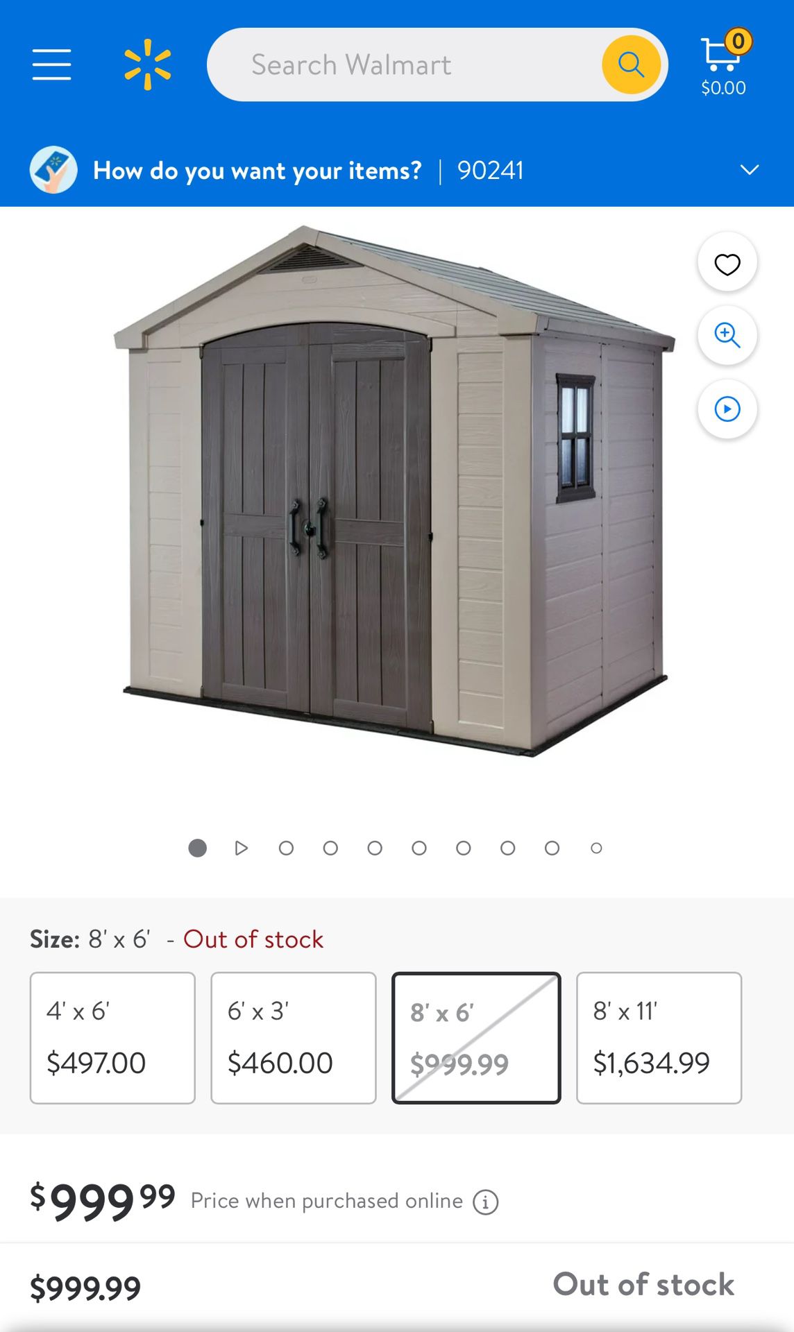 Keter 8x6 Garden shed