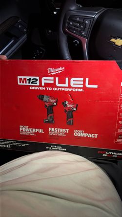 Milwaukee M12 FUEL 12-Volt Lithium-Ion Brushless Cordless Hammer Drill and Impact Driver Combo Kit w/2 Batteries and Bag (2-Tool)